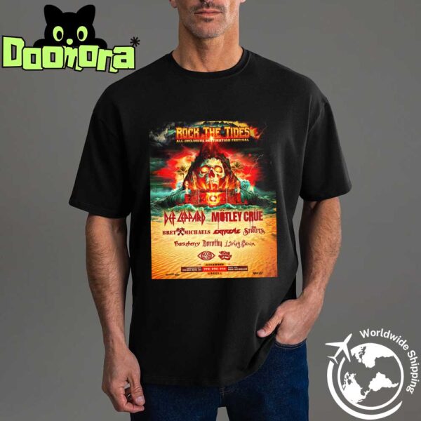 Rock The Tides Lineup 2025 In Riviera Maya Mexico On November 7th-9th 2025 Art Cover Fan Gifts Classic T-Shirt