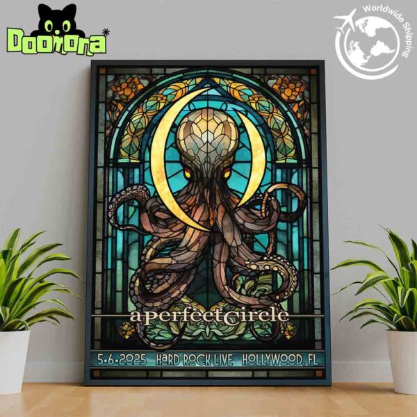 A Perfect Circle Sessanta V2.0 Tour In Hollywood Florida At Hard Rock Live At Seminole Hard Rock Hotel And Casino On May 6 2025 Artwork Fan Gifts Home Decor Poster Canvas