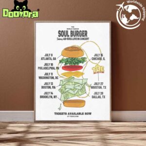 Ab-Soul The World Famous Soul Burger Tour 2025 Fan Gifts Home Decor Poster Canvas