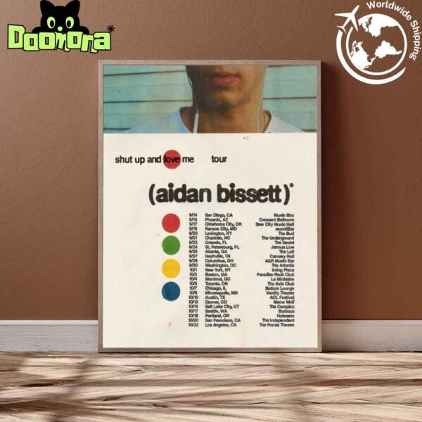 Aidan Bissett Shut Up And Love Me Tour 2025 Fan Gifts Home Decor Poster Canvas