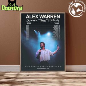Alex Warren Cheaper Than Therapy Tour 2025 Fan Gifts Home Decor Poster Canvas