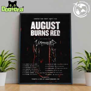 August Burns Red Europe Tour Dates 2025 Fan Gifts Home Decor Poster Canvas