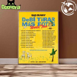 Bad Bunny Debí Tirar Más Fotos World Tour Dates 2025 2026 Fan Gifts Home Decor Poster Canvas