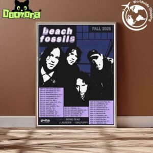 Beach Fossils 2025 North American Fall Tour Dates Fan Gifts Home Decor Poster Canvas