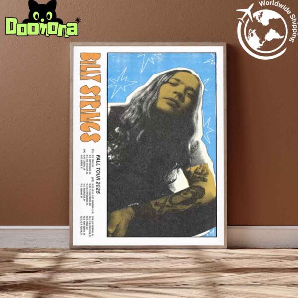 Billy Strings 2025 Fall Tour Dates Fan Gifts Home Decor Poster Canvas