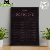 Our Last Night The Final Tour Dates 2025 Fan Gifts Home Decor Poster Canvas