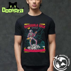 Boardwalk Rock Lineup At Ocean City MD On May 17 And 18 2025 Skeleton Playing Guitar Artwork Fan Gifts Classic T-Shirt