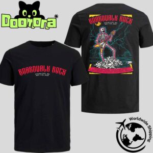 Boardwalk Rock Lineup At Ocean City MD On May 17 And 18 2025 Skeleton Playing Guitar Artwork Fan Gifts Two Sides Classic T-Shirt