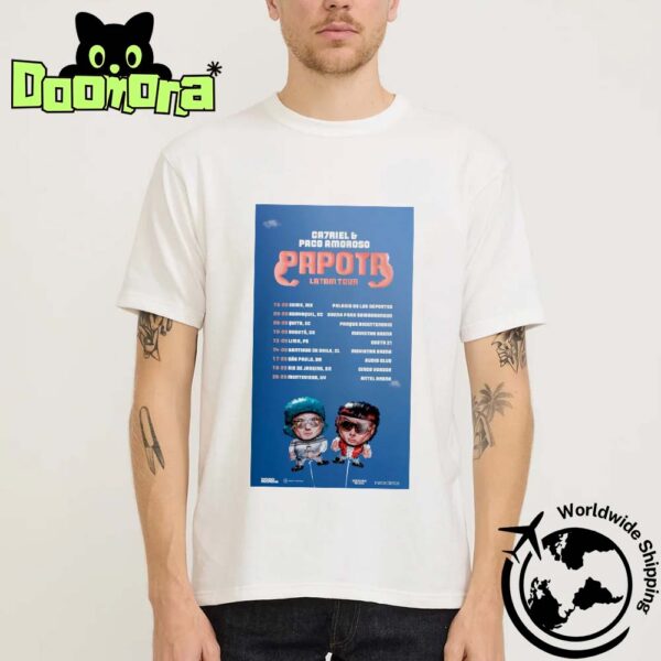 CA7RIEL & Paco Amoroso Papota Tour Dates 2025 Fan Gifts Classic T-Shirt