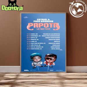 CA7RIEL & Paco Amoroso Papota Tour Dates 2025 Fan Gifts Home Decor Poster Canvas