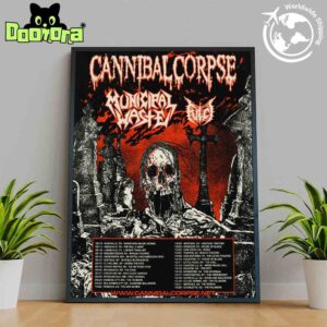 Cannibal Corpse North American Tour Dates 2025 Fan Gifts Home Decor Poster Canvas