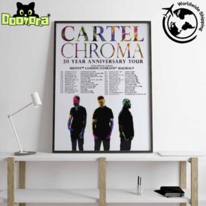 Cartel Chroma 20 Year Anniversary Tour Dates 2025 Fan Gifts Home Decor Poster Canvas
