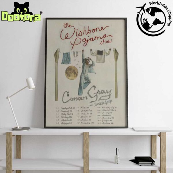 Conan Gray The Wishbone Pajama Show Dates 2025 Fan Gifts Home Decor Poster Canvas