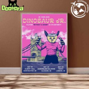 Dinosaur Jr UK Tour Dates 2025 Fan Gifts Home Decor Poster Canvas