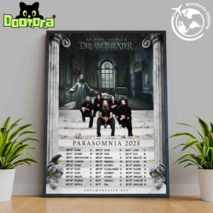 Dream Theater 2025 Parasomnia Tour Dates In USA Fan Gifts Home Decor Poster Canvas