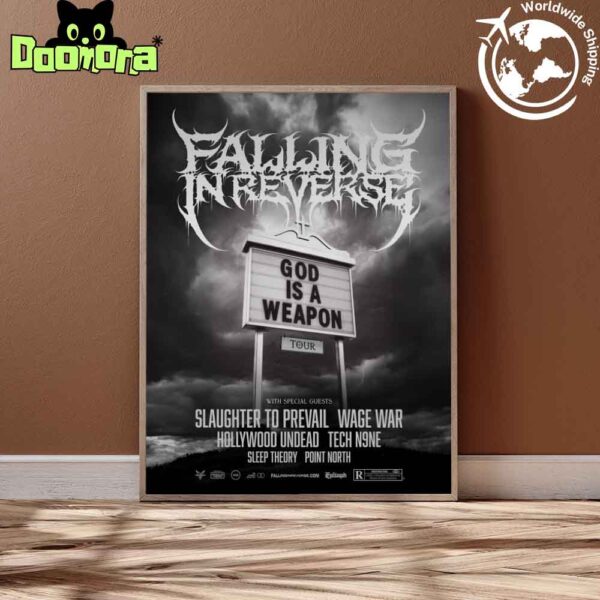 Falling In Reverse God Is A Weapon Tour 2025 Fan Gifts Home Decor Poster Canvas