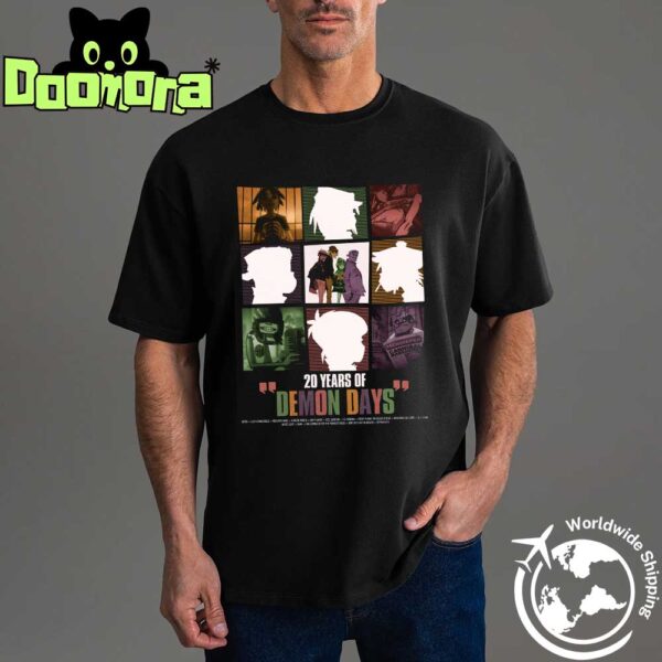 Gorillaz Band 20 Years Of Demon Days Artwork Fan Gifts Classic T-Shirt