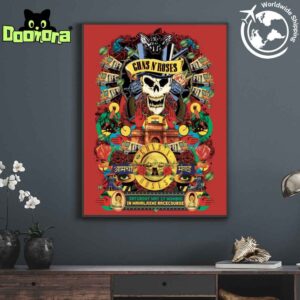 Guns N Roses 2025 World Tour At Mahalaxmi Racecourse Mumbai On May 17 2025 Artwork Fan Gifts Home Decor Poster Canvas