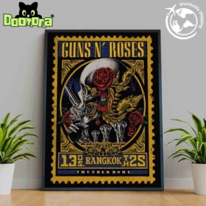 Guns N Roses 2025 World Tour At Thunder Dome Bangkok On May 13 2025 Artwork Fan Gifts Home Decor Poster Canvas