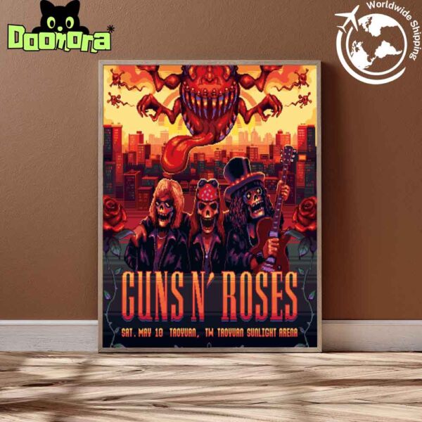 Guns N Roses Tour 2025 At The Taoyuan Sunlight Arena In Taoyuan Taiwan On May 10 2025 Artwork Fan Gifts Home Decor Poster Canvas