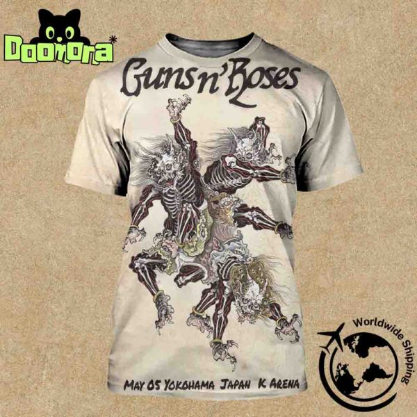 Guns N Roses Tour At K-Arena Yokohama In Yokohama On May 05 2025 Fan Gifts All Over Print Shirt