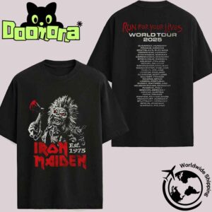 Iron Maiden Run For Your Lives World Tour 2025 Vintage Design Fan Gifts Classic T-Shirt