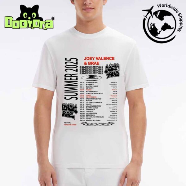 Joey Valence And Brae Summer 2025 Festivals Dates Fan Gifts Classic T-Shirt