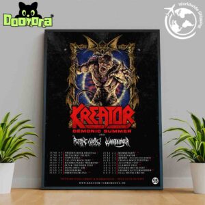 Kreator Demonic Summer Tour 2025 Fan Gifts Home Decor Poster Canvas