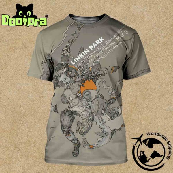 Linkin Park From Zero World Tour 2025 At The Bon Secours Wellness Arena In Greenville On May 8 2025 Artwork Fan Gifts All Over Print Shirt