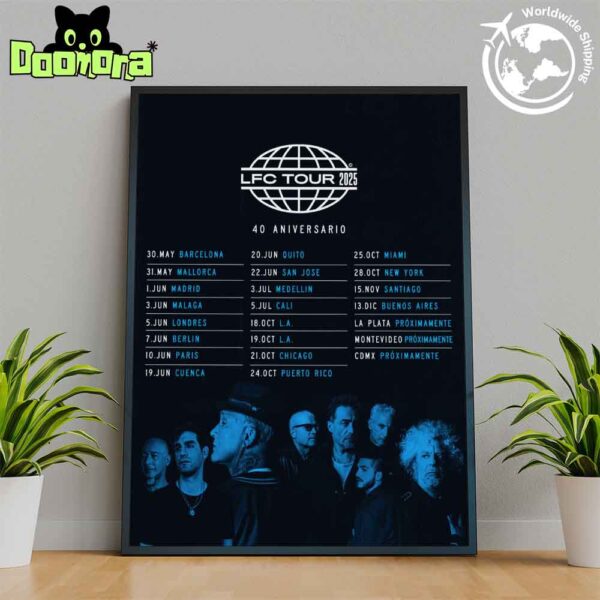Los Fabulosos Cadillacs Tour Dates 2025 Fan Gifts Home Decor Poster Canvas