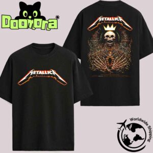 Metallica M72 Charlotte 2025 Poster For Charlotte North Carolina At Bank Of America Stadium On May 31 2025 King Of Skeleton Artwork Two Sides Classic T-Shirt