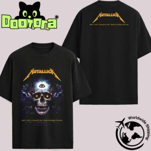 Metallica M72 Charlotte 2025 Poster For Charlotte North Carolina At Bank Of America Stadium On May 31 2025 Skull With Third Eye Artwork Two Sides Classic T-Shirt
