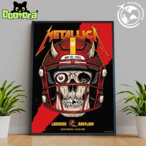 Metallica M72 Landover Poster At Northwest Stadium In Landover MD On May 28 2025 Artwork Fan Gifts Home Decor Poster Canvas