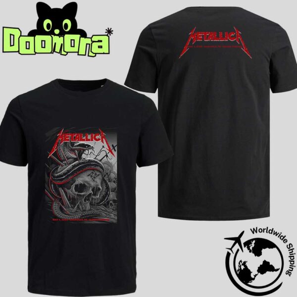 Metallica M72 Nashville 2025 Night 1 At Nissan Stadium Nashville Tennessee On May 1 2025 North American Tour Fan Gifts Two Sides Classic T-Shirt