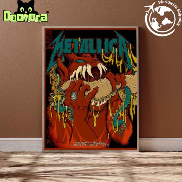 Metallica M72 Philly 2025 Night 1 In Philadelphia Pennsylvania At Lincoln Financial Field On May 23 2025 Artwork Fan Gifts Home Decor Poster Canvas