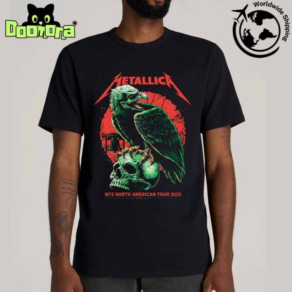Metallica M72 Philly 2025 Poster In Philadelphia Pennsylvania At United States Lincoln Financial Field On May 23 And 25 2025 Eagle On Skull Artwork Classic T-Shirt