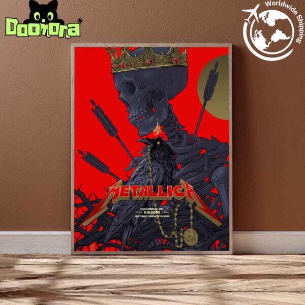 Metallica M72 Sonic Temple 2025 Poster In Columbus Ohio At Historic Crew Stadium May 9 2025 Artwork Fan Gifts Poster Canvas