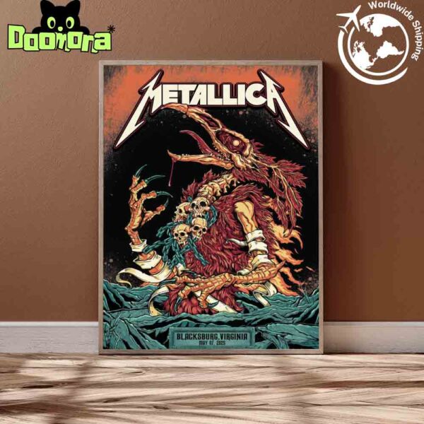 Metallica M72 Virginia Tech World Tour At Lane Stadium In Blacksburg On May 7 2025 Artwork Fan Gifts Home Decor Poster Canvas