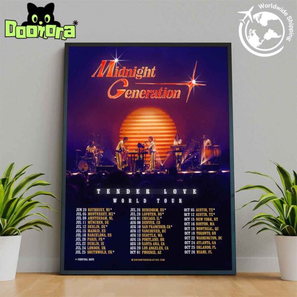 Midnight Generation Tender Love World Tour 2025 Fan Gifts Home Decor Poster Canvas