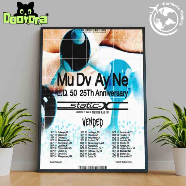 Mudvayne Announce L.D. 50 25th Anniversary Tour Dates Fan Gifts Home Decor Poster Canvas