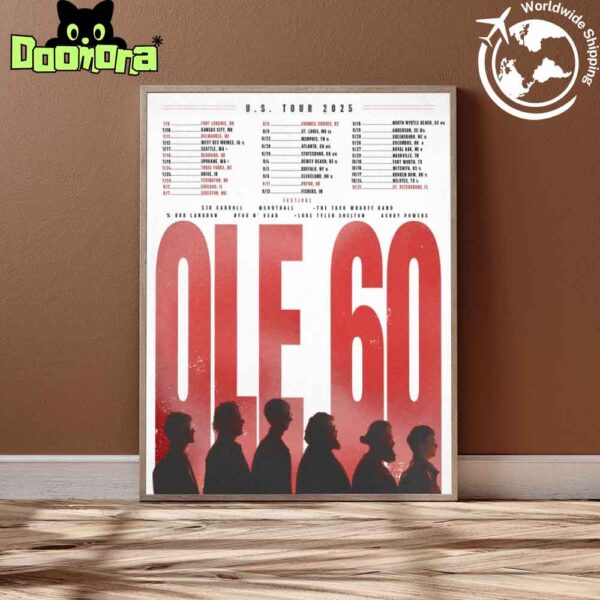 Ole 60 US Tour Dates 2025 Fan Gifts Home Decor Poster Canvas