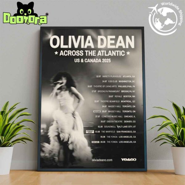 Olivia Dean Across The Atlantic Tour In US And Canada 2025 Fan Gifts Home Decor Poster Canvas