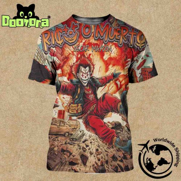 Oscar Maydon Rico O Muerto New Album Artwork Fan Gifts All Over Print Shirt
