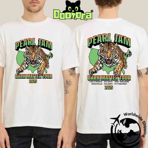 Pearl Jam Dark Matter Tour 2025 Tiger Artwork Fan Gifts Classic T-Shirt