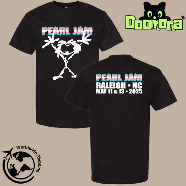 Pearl Jam Raleigh North Carolina 2025 Trans Stickman Tee At Lenovo Center On May 11 And 13 2025 Artwork Classic T-Shirt