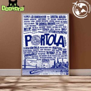 Portola Music Festival 2025 Lineup Fan Gifts Home Decor Poster Canvas