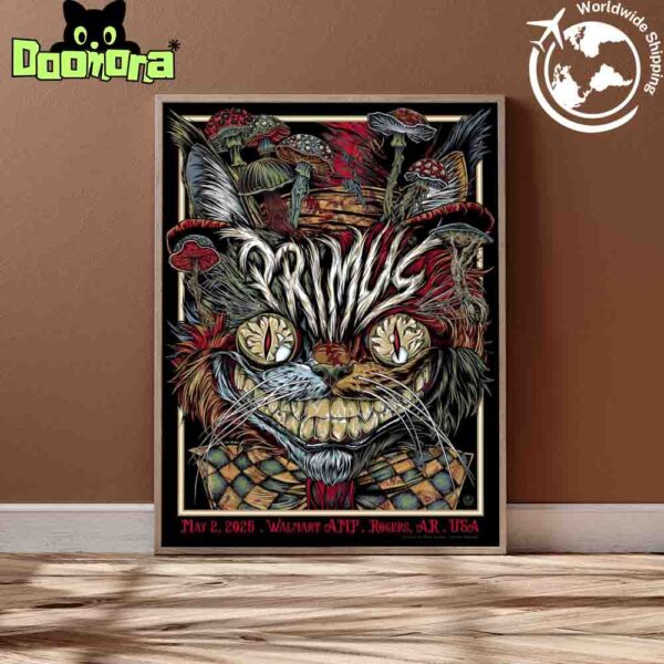 Primus Sessanta V2.0 Tour At The Walmart AMP In Rogers AR On May 2 2025 Artwork Fan Gifts Home Decor Poster Canvas