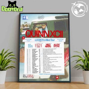 Quinn XCII LOOK! I’m Alive Tour Dates 2025 Fan Gifts Home Decor Poster Canvas
