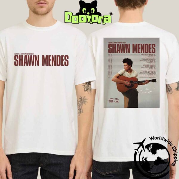 Shawn Mendes 2025 European And North American Tour Dates Fan Gifts Two Sides Classic T-Shirt