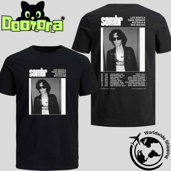Sombr The Late Nights And Young Romance Tour Dates 2025 In Australia And New Zealand Fan Gifts Two Sides Classic T-Shirt